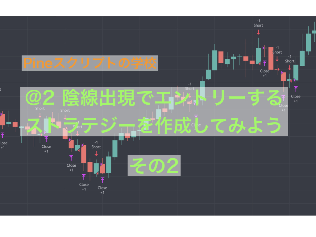 【Pineスクリプトの学校】@2 陰線出現でエントリーする 